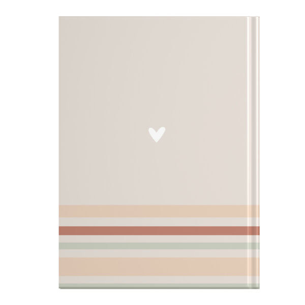 Mockup Achterkant Dagboek Voor Zelfliefde Stripes