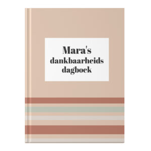 Mockup Dagboek Voor Dankbaarheid Stripes