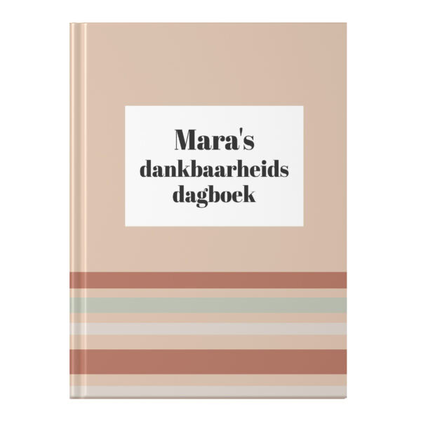 Mockup Dagboek Voor Dankbaarheid Stripes