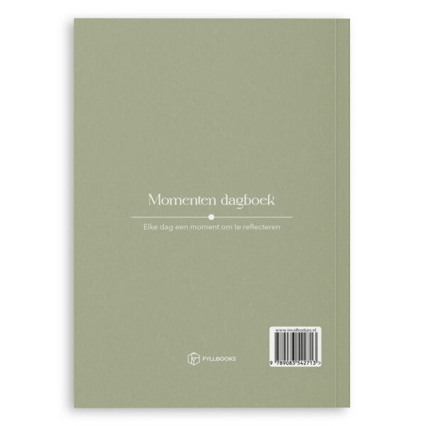 Mockup Een Moment Per Dag Olifjgroen Achterkant