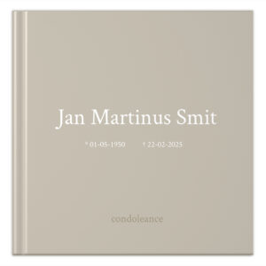 Mockup Voorkant Condoleance Boek Taupe
