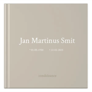 Mockup Voorkant Condoleance Boek Taupe