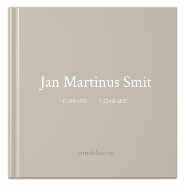 Mockup Voorkant Condoleance Boek Taupe