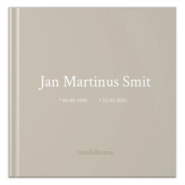 Mockup Voorkant Condoleance Boek Taupe
