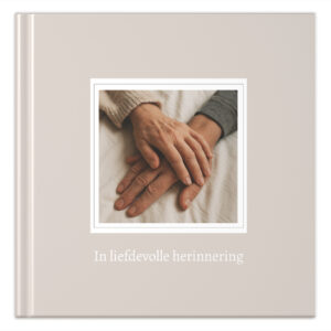 Mockup Voorkant Condoleance Boek Photo Sand