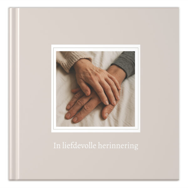 Mockup Voorkant Condoleance Boek Photo Sand