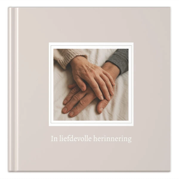 Mockup Voorkant Condoleance Boek Photo Sand