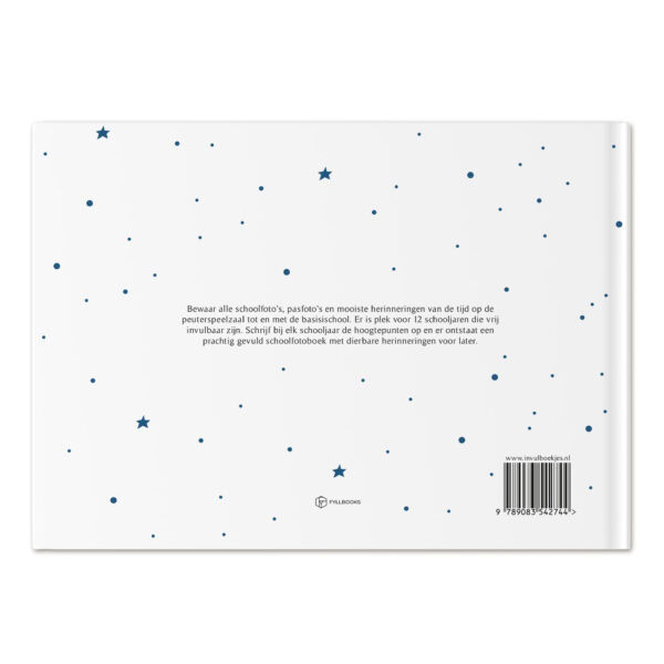 Schoolfotoboek Mockup Achterkant Cover Jeans Dots