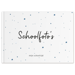 Schoolfotoboek Mockup Cover Jeans Dots