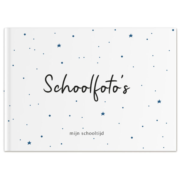 Schoolfotoboek Mockup Cover Jeans Dots