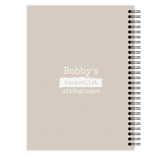 Bucketlistboek Achterkant Beige Photo