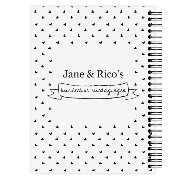 Bucketlistboek Koppels Achterkant Quote Monochrome