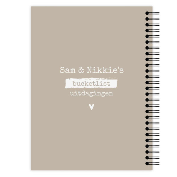 Bucketlistboek Koppels Achterkant Taupe Photo