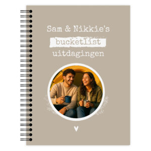 Bucketlistboek Koppels Voorkant Taupe Photo