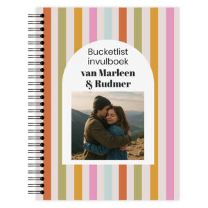 Bucketlistboek Koppels Voorkant Rainbow Stripes
