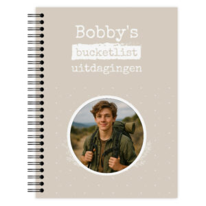 Bucketlistboek Voorkant Beige Photo