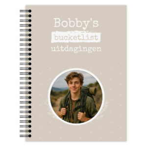 Bucketlistboek Voorkant Beige Photo
