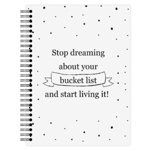 Bucketlistboek Voorkant Quote Monochrome