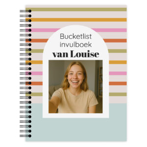 Bucketlistboek Voorkant Rainbow Stripes