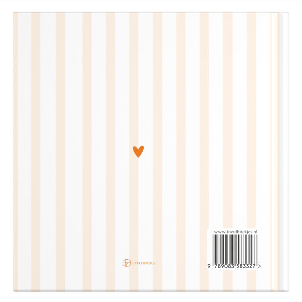 Gastenboek Guestbook Mandarin Stripes Achterkant