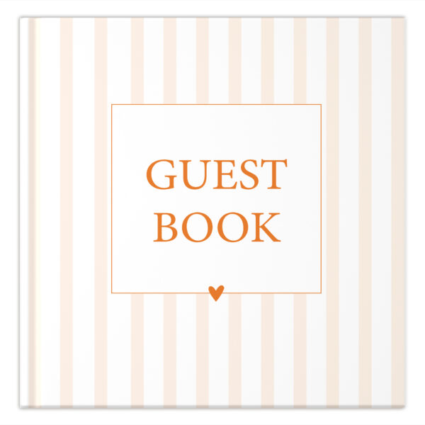 Gastenboek Guestbook Mandarin Stripes Voorkant
