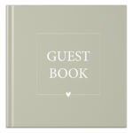 Gastenboek Guestbook Olijfgroen Voorkant