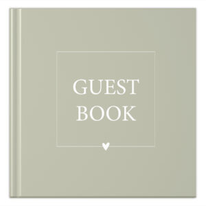 Gastenboek Guestbook Olijfgroen Voorkant