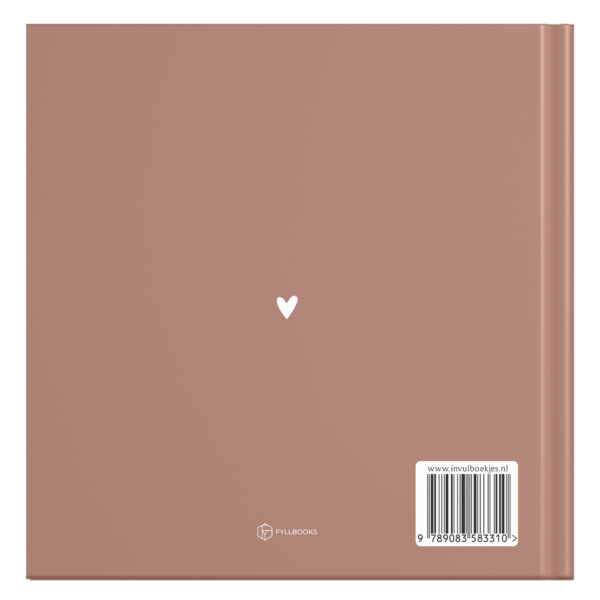 Gastenboek Guestbook Roest Roze Achterkant