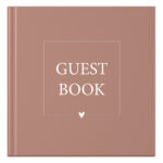 Gastenboek Guestbook Roest Roze Voorkant