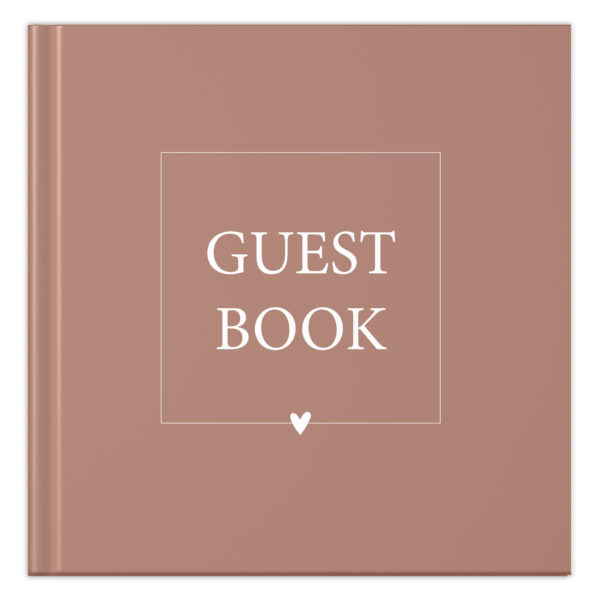 Gastenboek Guestbook Roest Roze Voorkant