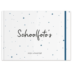 Schoolfotoboek Dots Blauw