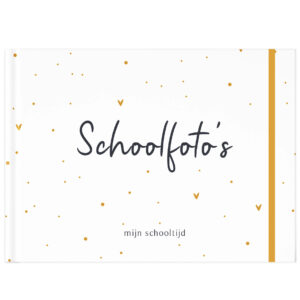 Schoolfotoboek Dots Okergeel