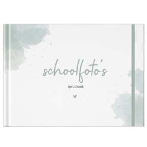 Schoolfotoboek Watercolour Groen