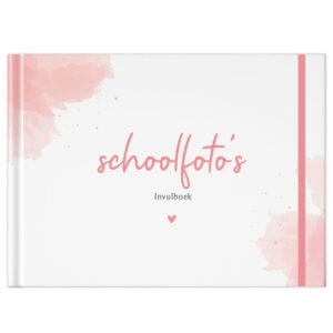Schoolfotoboek Watercolour Roze