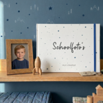 Schoolfotoboek Blauwe Dots