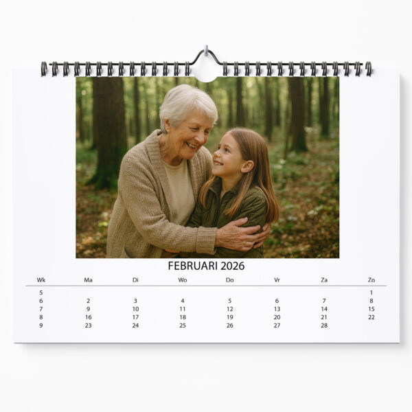 Maandkalender A3 Watercolour Beige Feb