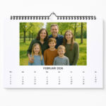 Maandkalender Dots A4 Feb