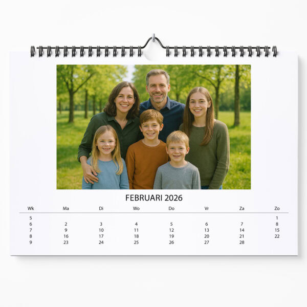 Maandkalender Dots A4 Feb