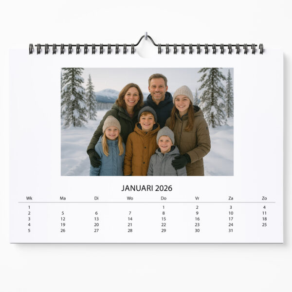 Maandkalender Dots A4 Jan