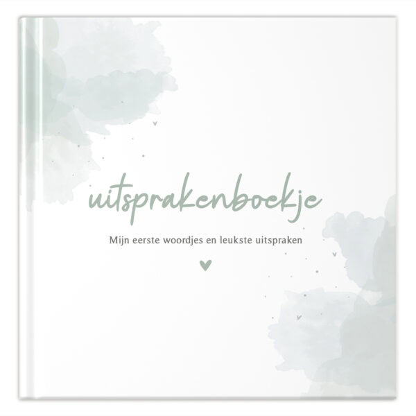 Mockup Voorkant Watercolour Groen Uitsprakenboekje