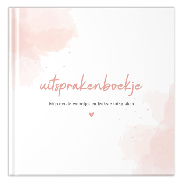 Mockup Voorkant Watercolour Roze Uitsprakenboekje