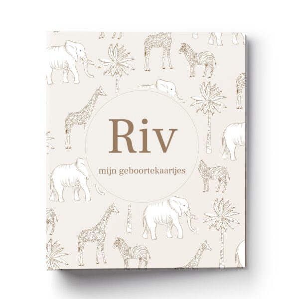 Personalisatie Bewaarmap Geboortekaartjes African Animals
