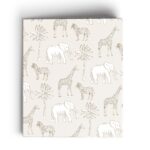 Personalisatie Bewaarmap Geboortekaartjes African Animals Achterkant