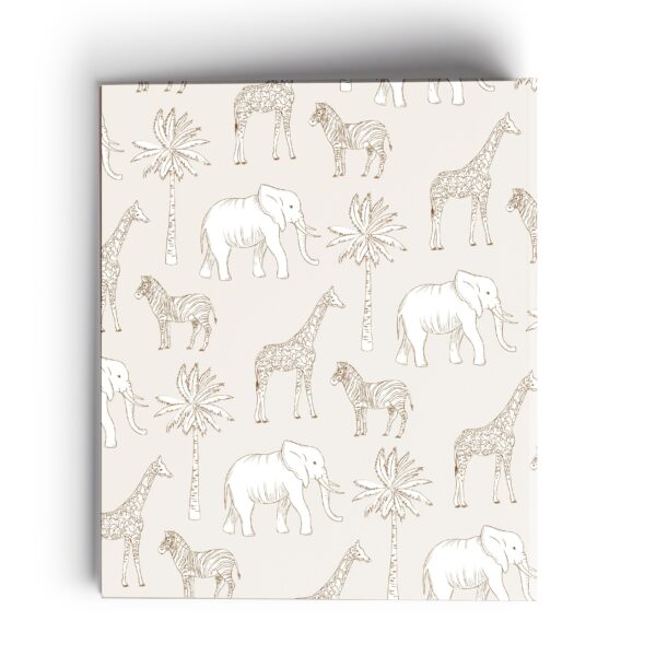 Personalisatie Bewaarmap Geboortekaartjes African Animals Achterkant