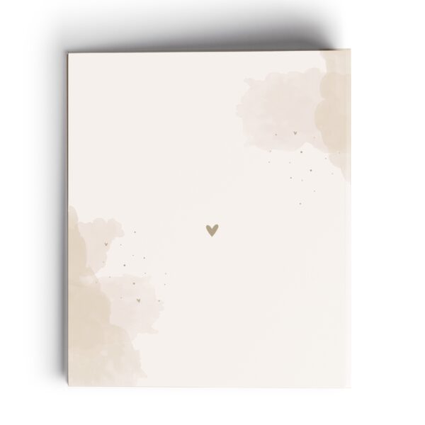 Personalisatie Bewaarmap Geboortekaartjes Watercolour Beige Achterkant