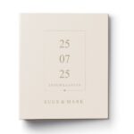 Personalisatie Bewaarmap Trouwkaarten Modern Date Beige