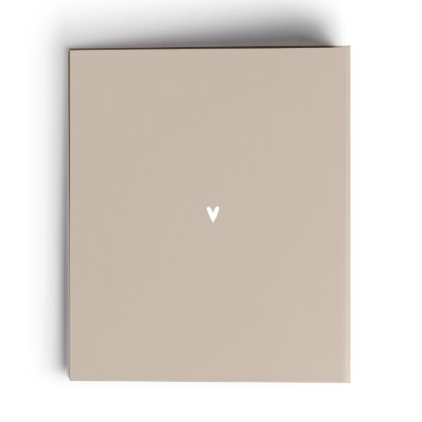 Personalisatie Bewaarmap Trouwkaarten Modern Date Taupe Achterkant