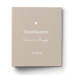 Personalisatie Bewaarmap Trouwkaarten Modern Date Taupe