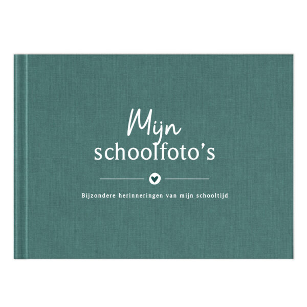 Schoolfotoboek Linnen Groen