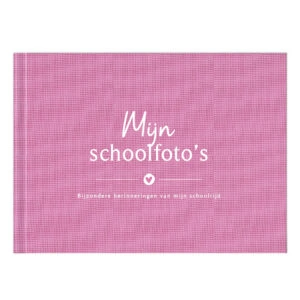 Schoolfotoboek Mockup Voorkant Def Linnen Roze Def